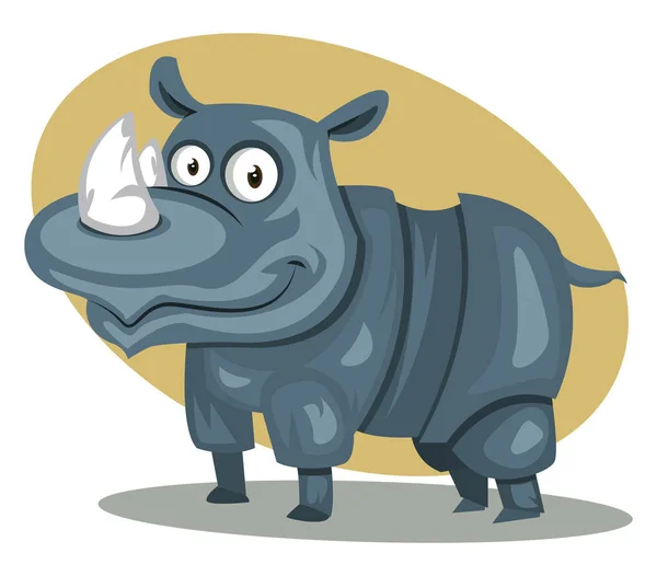 Hipopótamo, ilustración de color vectorial . — Archivo Imágenes Vectoriales