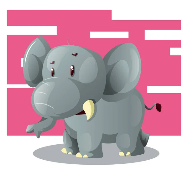 Elefante pequeño, ilustración del color del vector . — Vector de stock