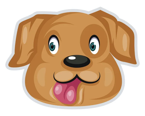 Bruine hond, Vector kleur illustratie. — Stockvector