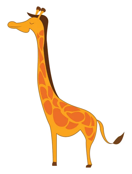 Gelbe Giraffe Vektor Farbabbildung. — Stockvektor
