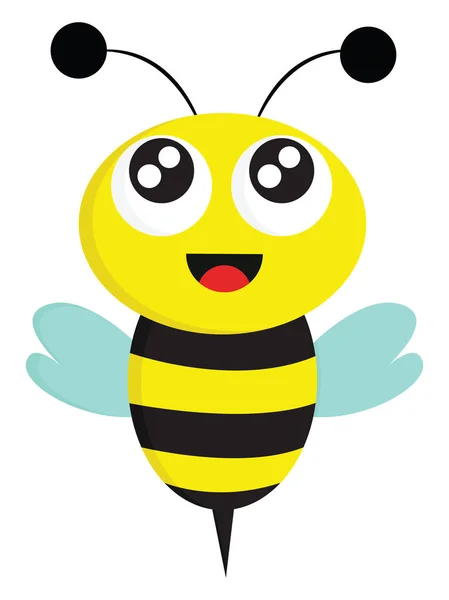 Пчела, векторная цветная иллюстрация . — стоковый вектор
