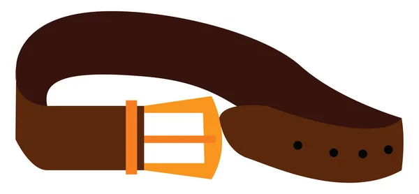 Un cinturón marrón, ilustración de color vectorial . — Vector de stock