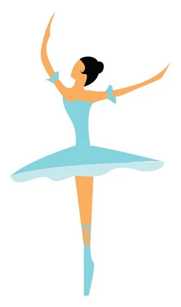 Una bailarina dama, ilustración de color vectorial . — Archivo Imágenes Vectoriales