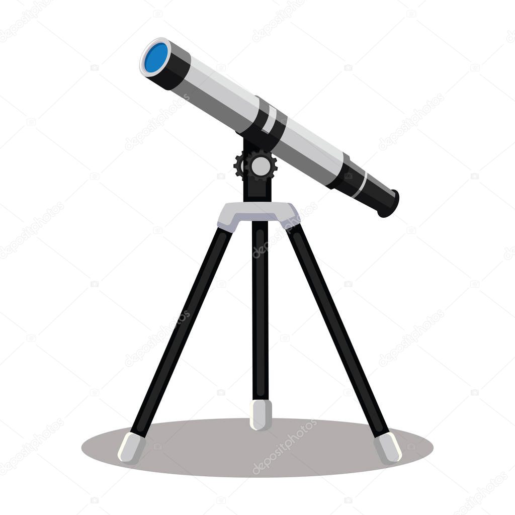 Telescope vector illustration on white background