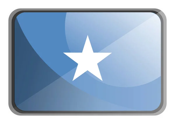 Ilustración vectorial de la bandera de Somalia sobre fondo blanco . — Vector de stock