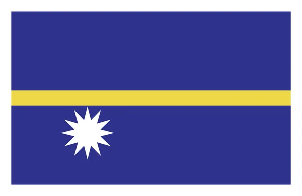 Vector illustration of Nauru flag on white background. — Stock Vector