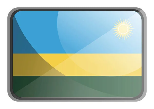 Vector illustration of Rwanda flag on white background. — Stock Vector