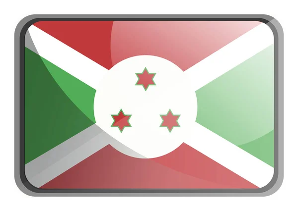 Illustration vectorielle du drapeau burundais sur fond blanc . — Image vectorielle