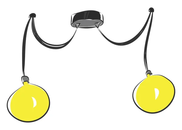 Ilustración vectorial de candelaria amarilla sobre fondo blanco . — Vector de stock