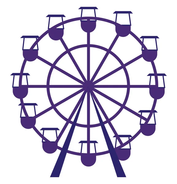 Illustration vectorielle carrousel violet sur fond blanc . — Image vectorielle