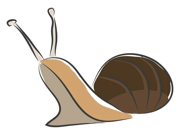 Ilustración simple de vectores de caracoles arqueados sobre fondo blanco . — Vector de stock