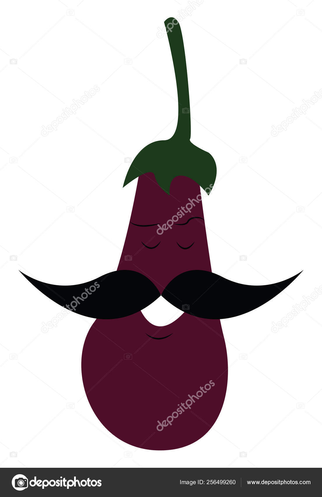 Maskot terong Stok Vektor Ilustrasi Maskot terong Bebas