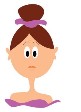 Beyaz arka planda balerin portre vektör illüstrasyon