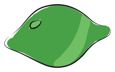 Beyaz arka planda limeıllustration vektörü