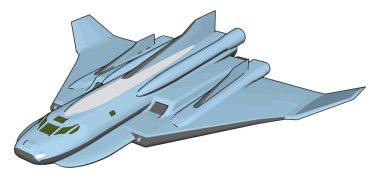 Bir uzay roket beyaz arka plan basit vektör Illustration