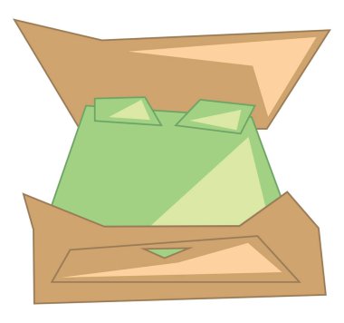 Yeşil sac vektör veya renk Illustration ile bir tasarımcı yatak