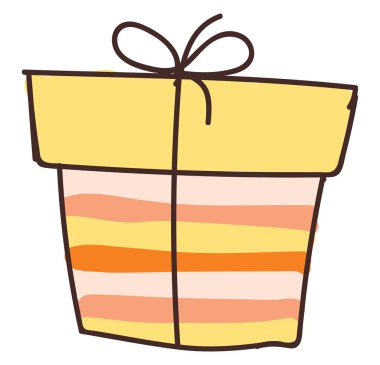 Renkli sarılmış hediye kutusu vektör veya renk illüstrasyon