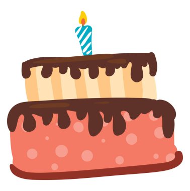 Çikolata damlama ve bir günah ile güzel bir iki katmanlı pembe kek