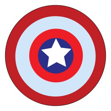 A symbolic shield design carried by the superhero character call clipart