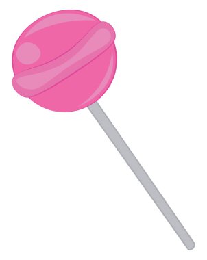 pembe lollypop şeker vektör veya renk illüstrasyon