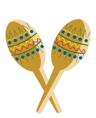 Bir maracas müzik enstrüman vektör veya renk illüstrasyon