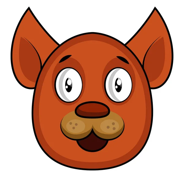 Cartoon Brown Dog Vector Illustartion Witte Achtergrond — Stockvector