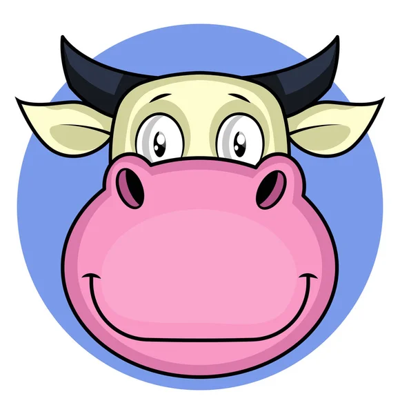 Cartoon Happy Cow Vector Illustratie Witte Backgorund — Stockvector