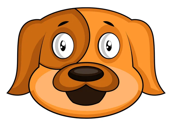 Eenvoudige Cartoon Dog Vector Illustratie Witte Achtergrond — Stockvector