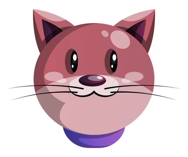 Simple Caricatura Púrpura Gato Vector Illustartion Sobre Fondo Blanco — Vector de stock