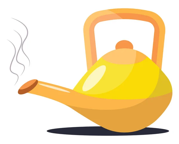 Traditionell Kinesisk Tea Kettlechinese Nyår Illustration Vektor Vit Bakgrund — Stock vektor
