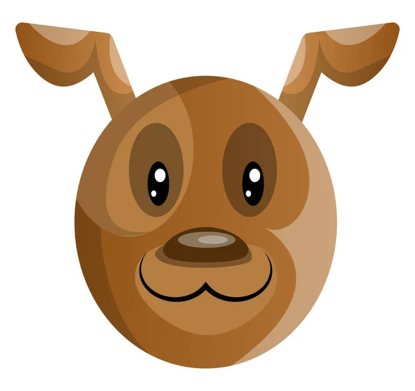 棕色动画片狗向量在白色背景 — 图库矢量图片