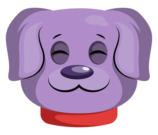 Illustartion Roxo Feliz Vetor Cão Dos Desenhos Animados Backgorund Branco — Vetor de Stock