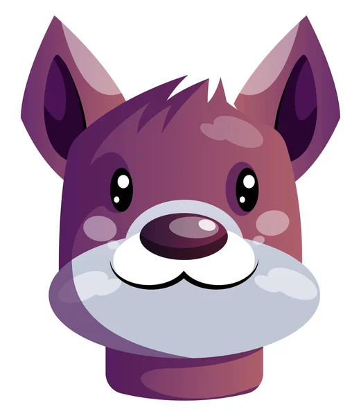 可爱的紫色狗向量在白色背景 — 图库矢量图片