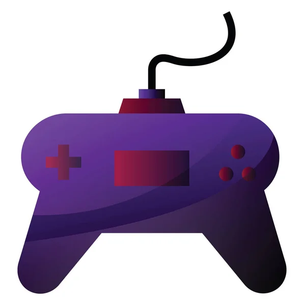 Ilustração Vetorial Gamepad Roxo Sobre Fundo Branco — Vetor de Stock