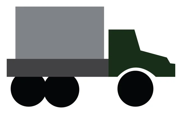 Big Commercial Vehicle Used Transporting Goods Vector Color Drawing Illustration — Stock Vector