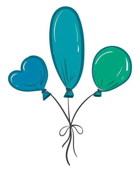 三个气球装饰向量或颜色例证 — 图库矢量图片