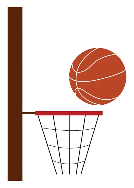 Basketbal Spel Vector Kleur Illustratie — Stockvector