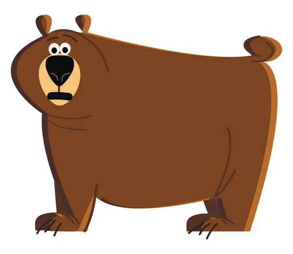 Big Brown Bear Vector Color Illustration — Stock Vector