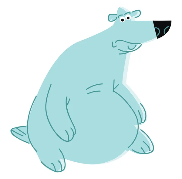 Vetor Urso Polar Bonito Ilustração Cor — Vetor de Stock
