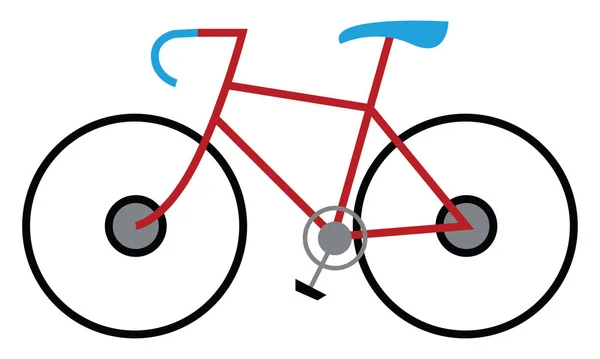 Vélo Avec Vecteur Siège Bleu Illustration Couleur — Image vectorielle
