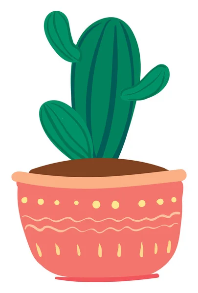 Půvabná kaktus s květináčem s nákladem ručních palných zbraní — Stockový vektor