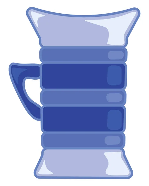 Une Tasse Bleue Pour Boire Vecteur Illustration Couleur — Image vectorielle