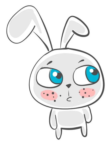 蓝眼睛野兔向量或颜色例证 — 图库矢量图片