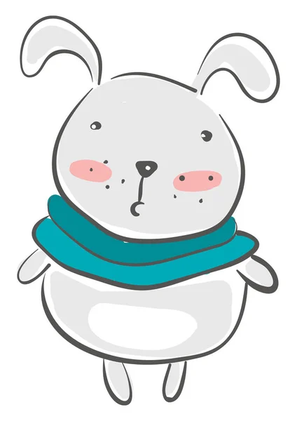 Chubby Hare Vektorovým Šátkem Nebo Barevným Obrázkem — Stockový vektor