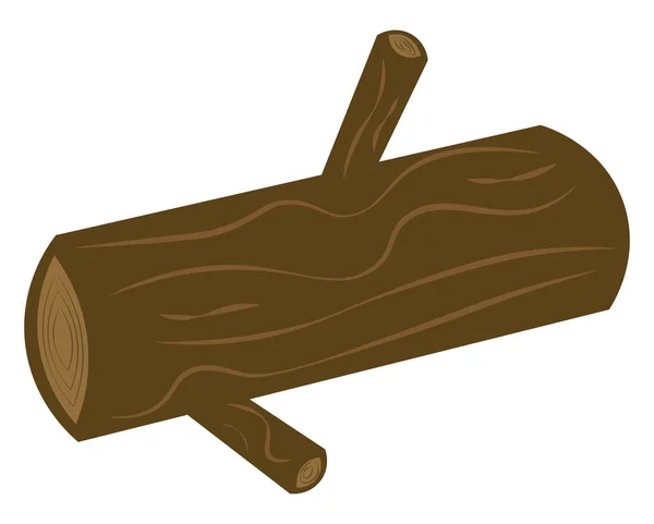 Vetor Madeira Log Ilustração Cor — Vetor de Stock