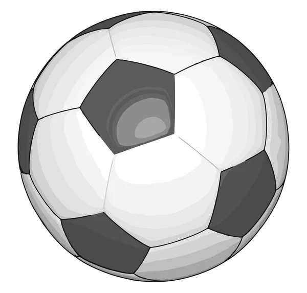 Black White Soccer Ball Vector Illustration White Background — Stock Vector