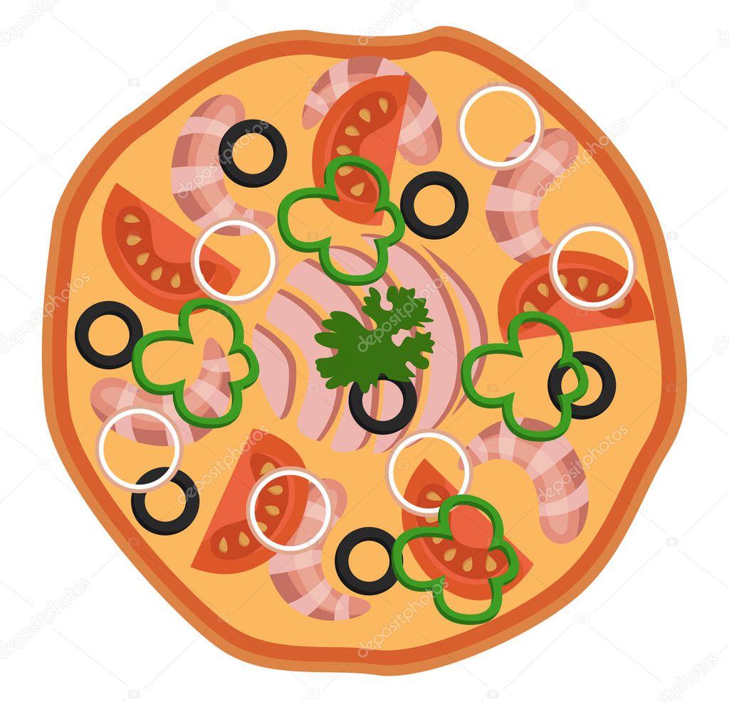 Tuna Pizza Illustration Vector On White Background Premium Vector In Adobe Illustrator Ai Ai Format Encapsulated Postscript Eps Eps Format