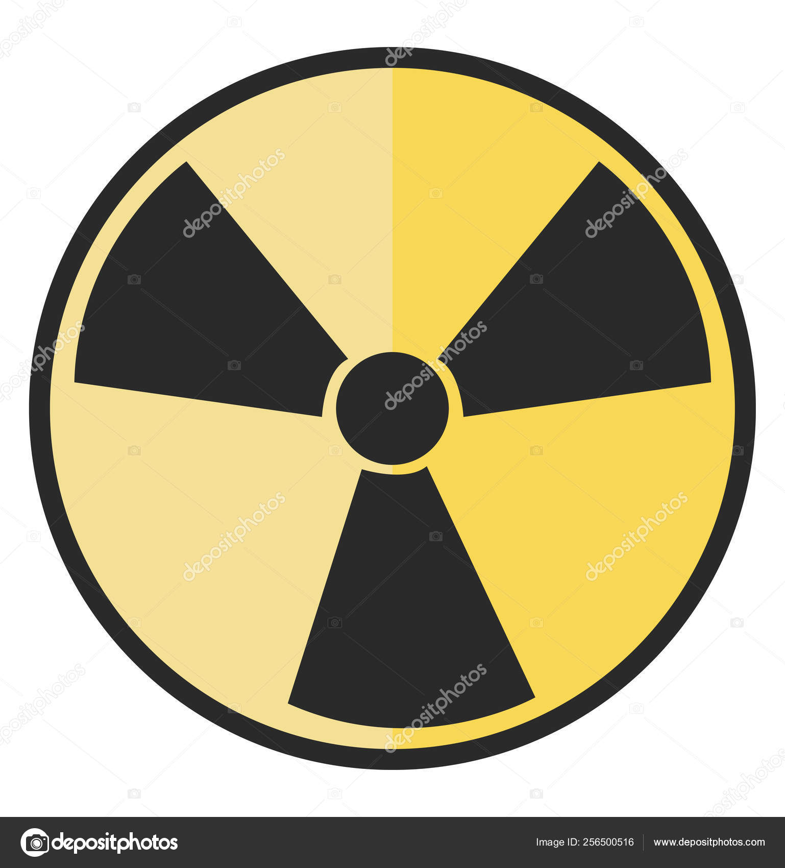 Hazards Radiation Warning Sign Vector Color Illustration Stock Vector