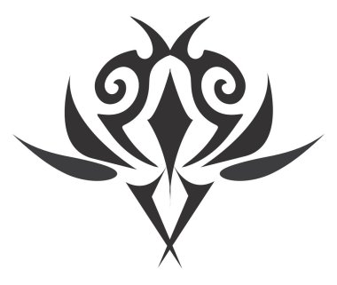 Çeşitli vuruş vektör veya renk Illustration ile bir dövme tasarımı