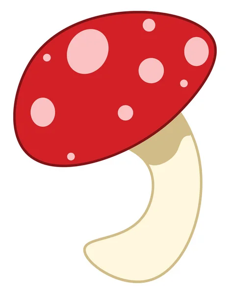 Colorful Mushroom Plant Vector Color Illustration — Stock Vector